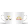 Aj Prints King and Queen Conical Latte Ceramic Mug Set (12 Oz, White) | Save 33% - Rajasthan Living 9