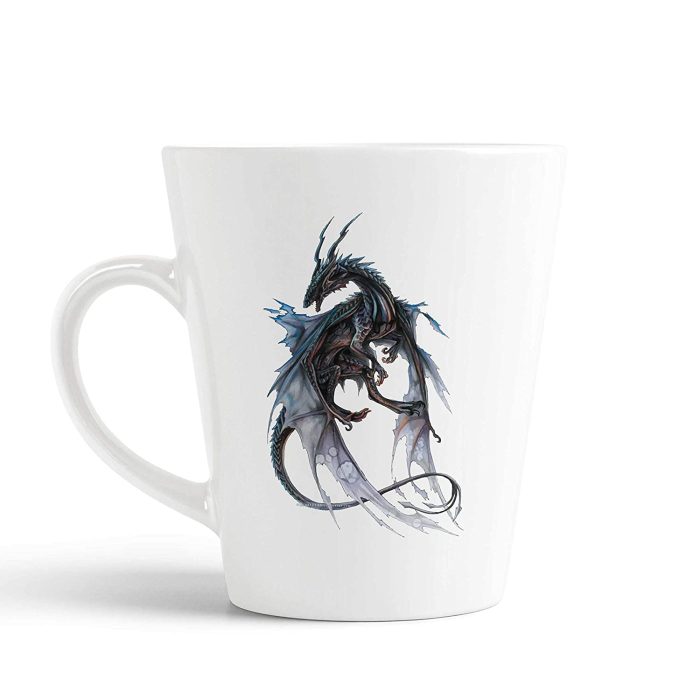 Aj Prints Dragon Animal Printed Conical Coffee Mug- White 350ml Milk Mug, Gift for Him/Her | Save 33% - Rajasthan Living 5