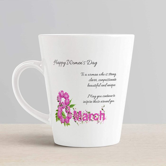 Aj Prints Conical Coffee Mug- 350ml Mug for Women’s Day- White Ceramic Mug Gift for Mom, Wife | Save 33% - Rajasthan Living 6