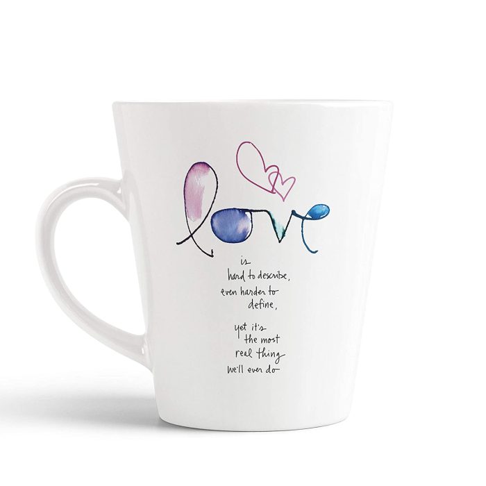 Aj Prints Love Quotes Printed Conical Coffee Mug- 12Oz Coffee Mug- White | Save 33% - Rajasthan Living 5