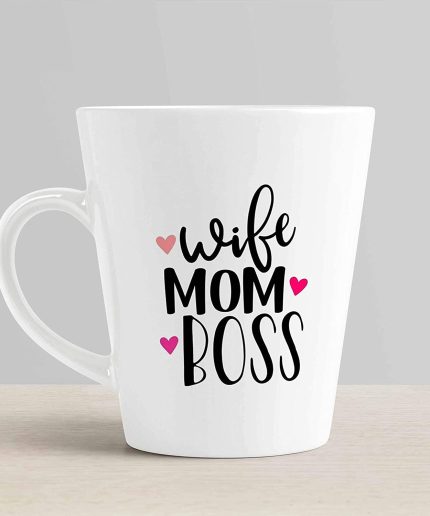 Aj Prints Funny Wife, Mom, Boss Printed Coffee Latte Mug Tea Cup Gift for Mom 12oz | Save 33% - Rajasthan Living 3