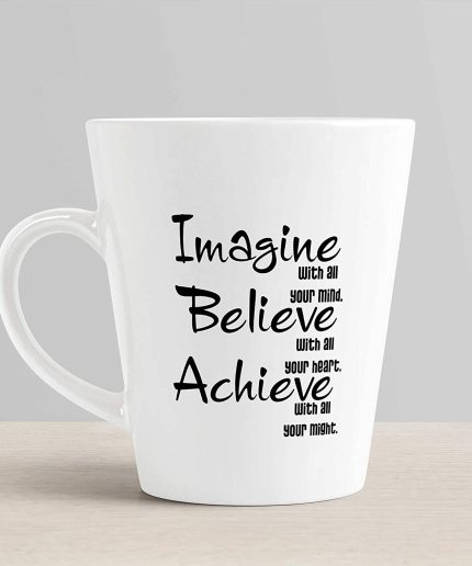 Aj Prints Imagine-Believe -Achieve Quotes Printed Conical Coffee Mug- Ideal Gift for Friends-White | Save 33% - Rajasthan Living 3