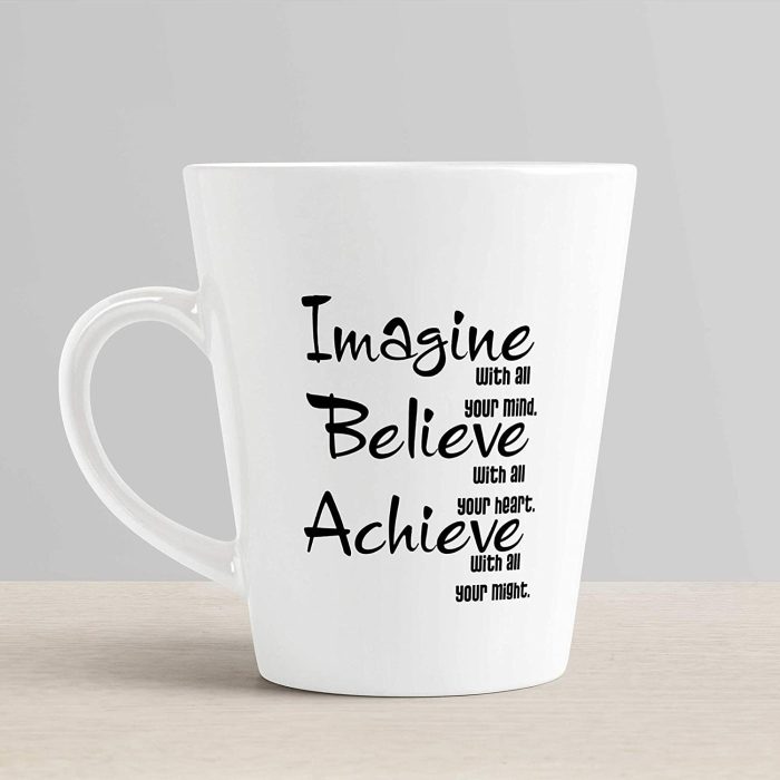 Aj Prints Imagine-Believe -Achieve Quotes Printed Conical Coffee Mug- Ideal Gift for Friends-White | Save 33% - Rajasthan Living 6