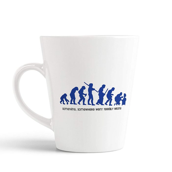 Aj Prints Conical Coffee Mug- Human Evolution Printed Coffee Mug- 12Oz Tea Cup Mug with Handle | Save 33% - Rajasthan Living 5
