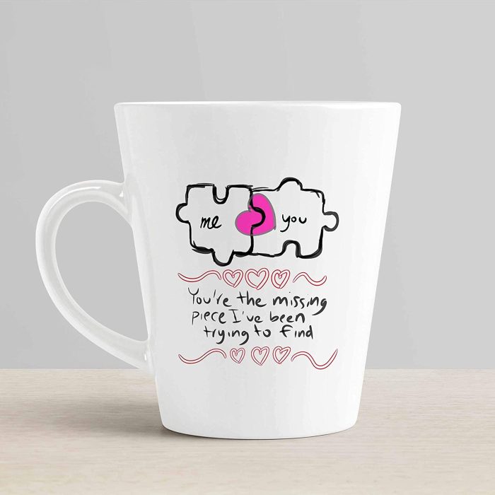 Aj Prints You’re The Missing Piece I’ve Been Trying to find Printed Conical Coffee Mug-White Ceramic Tea Cup-12 Oz-Unique Gift for his and her | Save 33% - Rajasthan Living 6