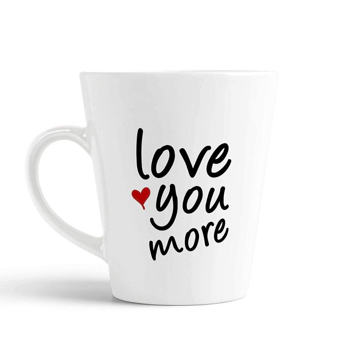 Aj Prints Love You More Cute Printed Conical Coffee Mug- Unique Mug Gift for Perfect Wedding, Engagement, Anniversary, and Valentines Day, Couples | Save 33% - Rajasthan Living 5