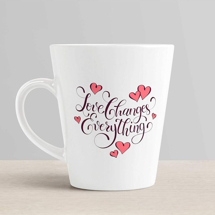 Aj Prints Love Changes Everything Printed Conical Coffee Mug-White Love Quotes Tea Cup-350ml Gift for Wife, Husband, Girlfriend,Boyfriend | Save 33% - Rajasthan Living 6
