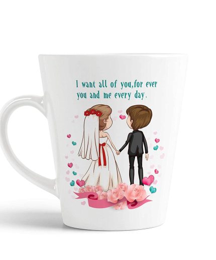 Aj Prints I Want All of You,for Ever You and Me Every Day Best Cute Couple Conical Mugs-Gifts Anniversary, Birthday Gift | Save 33% - Rajasthan Living 5
