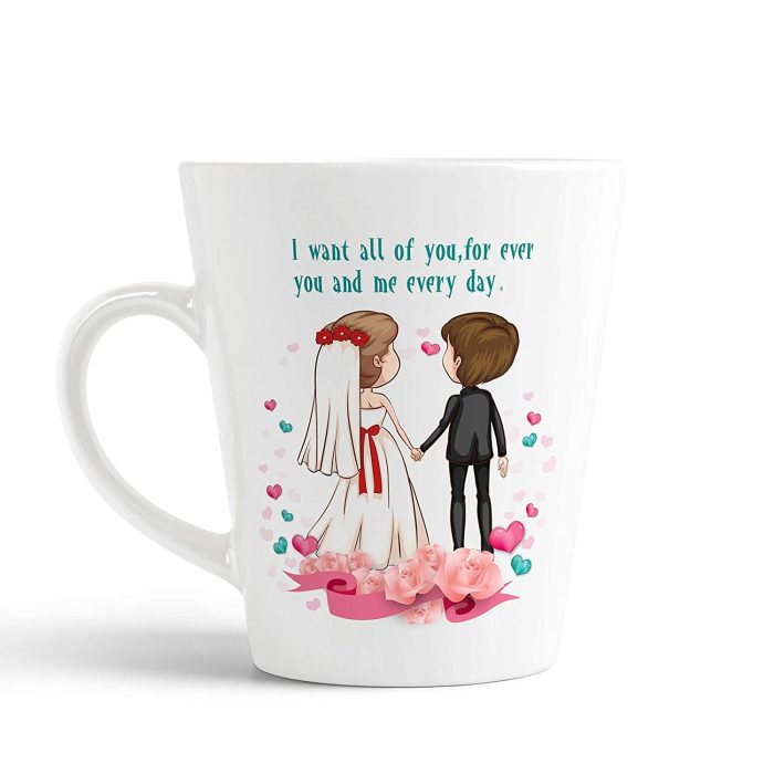 Aj Prints I Want All of You,for Ever You and Me Every Day Best Cute Couple Conical Mugs-Gifts Anniversary, Birthday Gift | Save 33% - Rajasthan Living 5