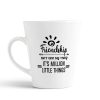 Aj Prints Friendship Isn’t one Big Thing It’s Million Little Things Quotes Printed Conical Coffee Mug Novelty Latte Cup Gift for Friends | Save 33% - Rajasthan Living 9