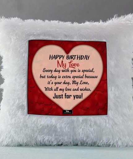 Vickvii Printed Happy Birthday My Love Every Day With You Is Special Led Cushion With Filler (38*38CM) | Save 33% - Rajasthan Living 3