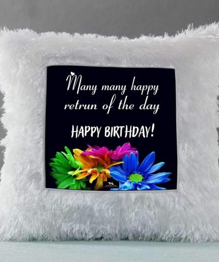 Vickvii Printed Many Many Happy Return Of The Day Led Cushion With Filler (38*38CM) | Save 33% - Rajasthan Living 8