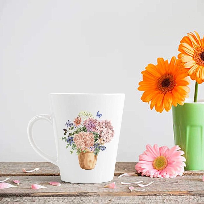 Aj Prints Beautiful Flowers Printed Conical Coffee Mug- Gift for Family, Friend- White 12Oz | Save 33% - Rajasthan Living 7