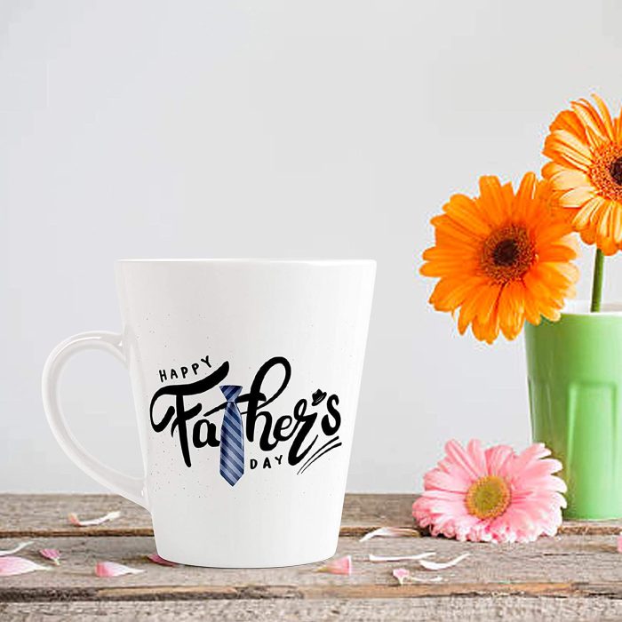Aj Prints Happy Father?s Day Quotes Printed Ceramic Conical Mug for Dad 325ml, White | Save 33% - Rajasthan Living 6