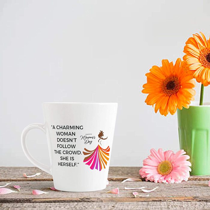 Aj Prints Women Day Gift- A Charming Woman Doesn’t Follow Printed Conical Coffee Mug- 350ml Mug Gift for Mom | Save 33% - Rajasthan Living 6