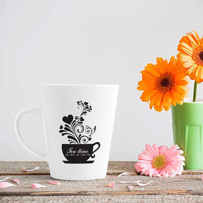 Aj Prints Unique Design Conical Coffee Mug-Tea Time Quotes Mug-White Milk Mug Gift for Mom, Dad, Sister, Boyfriend | Save 33% - Rajasthan Living 7