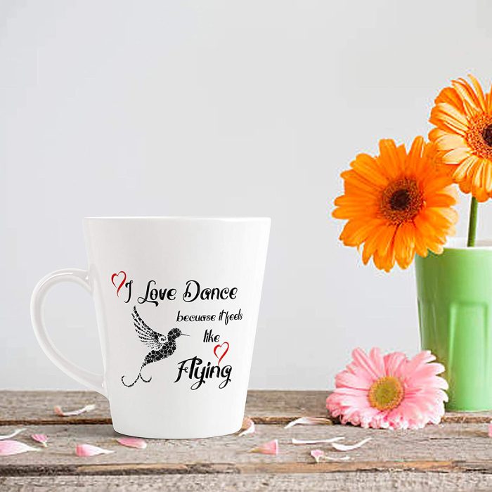 Aj Prints I Love Dance Because It Feel Like Flying Printed Bird Design Conical Coffee Mug-12Oz Tea Cup | Save 33% - Rajasthan Living 7