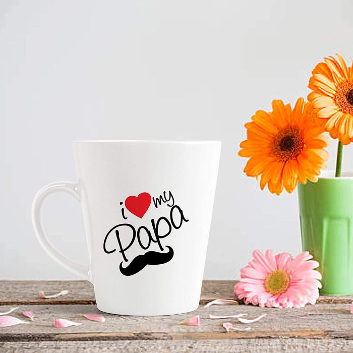 Aj Prints I Love My Papa Best Quotes Printed Ceramic Conical Mug for Dad 325ml, White | Save 33% - Rajasthan Living 6