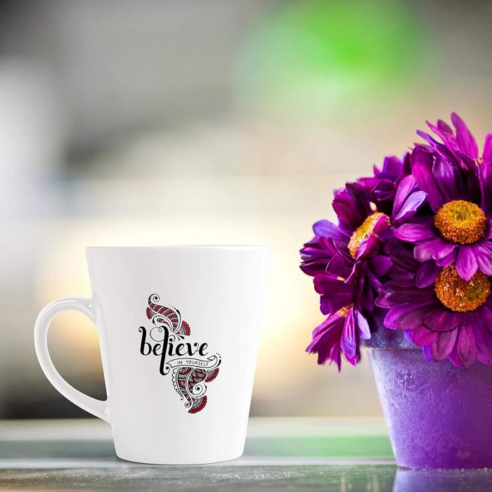 Aj Prints Motivation Quotes Conical Coffee Mug- Believe Printed Milk Mug- 12Oz Mug Gift for Mom, Dad, Sister | Save 33% - Rajasthan Living 7