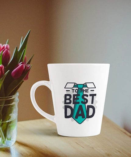 Aj Prints Father?s Day Conical Mug to The Best Dad 325ml, White | Save 33% - Rajasthan Living 3