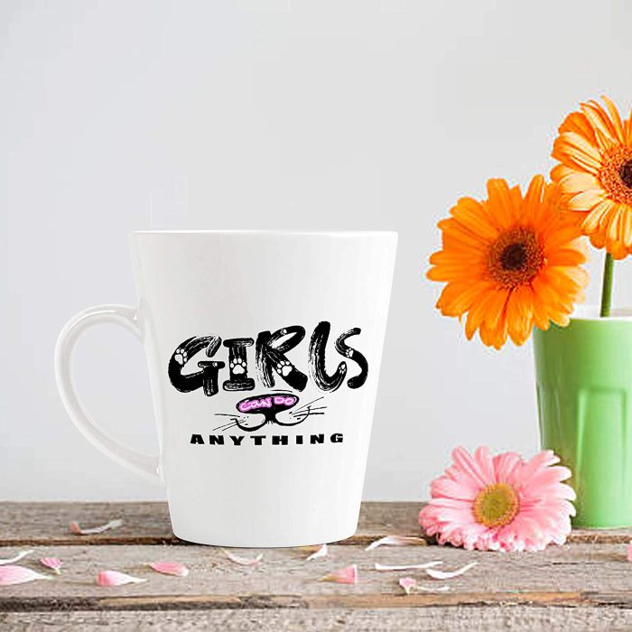 Aj Prints Independent Women Quotes Conical Coffee Mug- Girls Can Do Anything Printed Milk Mug | Save 33% - Rajasthan Living 7