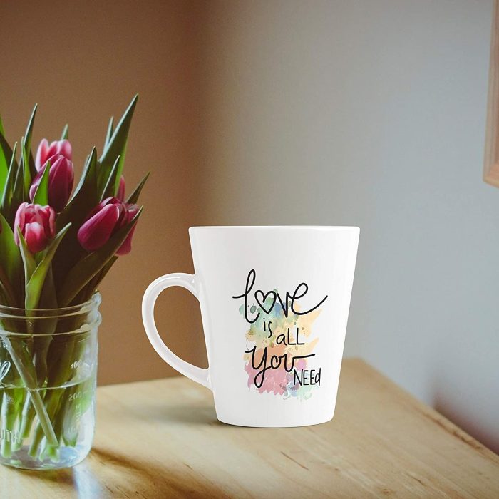 Aj Prints Love is All You Need Conical Coffee Mug- Valentine’s Day Gift- 12Oz Milk Mug, Gift for Couple, Wife, Husband, Boyfriend, Girlfriend | Save 33% - Rajasthan Living 7