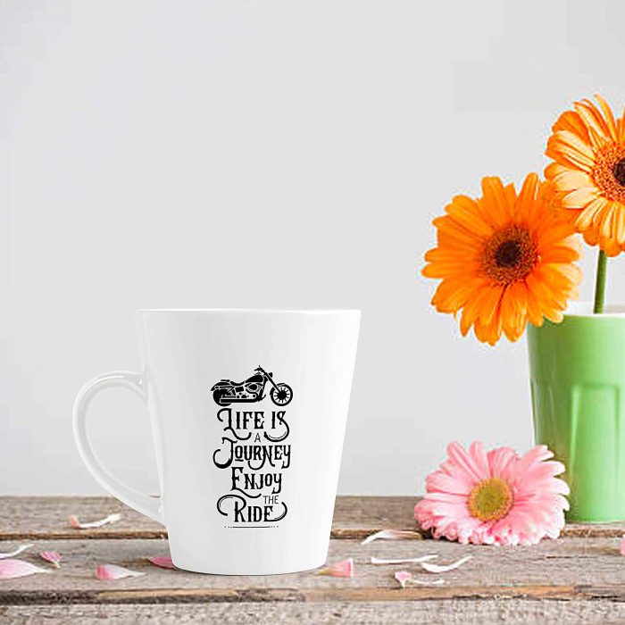 Aj Prints Life is Journey Enjoy The Ride Quote Conical Coffee Mug- Inspirational Milk Mug, 350ml | Save 33% - Rajasthan Living 7
