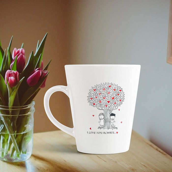 Aj Prints I Love You Always Printed Conical Coffee Mug- White Ceramic Mug- Gift for Couple, Gift for Husband | Save 33% - Rajasthan Living 7