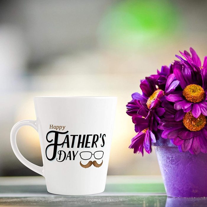 Aj Prints Happy Father?s Day Quotes Printed Ceramic Conical Mug 325ml, White | Save 33% - Rajasthan Living 7