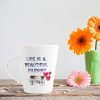 Aj Prints Life is A Beautiful Journey Printed Conical Coffee Mug- Inspirational Coffee Mug- 12Oz | Save 33% - Rajasthan Living 11