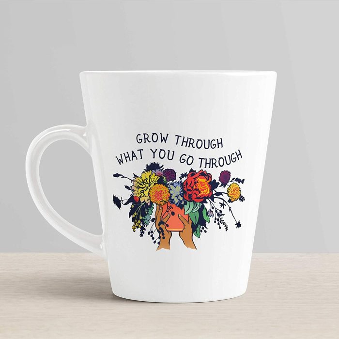 Aj Prints Grow Through What You Go Through Printed Conical Coffee Mug- Ceramic Milk Mug Gift for Husband, Father, Mom | Save 33% - Rajasthan Living 6