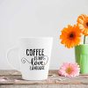 Aj Prints Coffee is My Love Language Quotes Conical Coffee Mug-White 12Oz Milk Mug,Hot Drink Mug | Save 33% - Rajasthan Living 11
