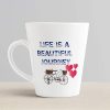 Aj Prints Life is A Beautiful Journey Printed Conical Coffee Mug- Inspirational Coffee Mug- 12Oz | Save 33% - Rajasthan Living 10