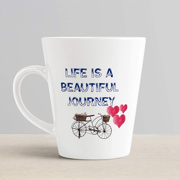 Aj Prints Life is A Beautiful Journey Printed Conical Coffee Mug- Inspirational Coffee Mug- 12Oz | Save 33% - Rajasthan Living 6