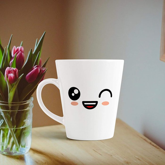 Aj Prints Conical Latte Mug 12oz Cute Creative Cartoon Face Expression Mug Gift | Save 33% - Rajasthan Living 7