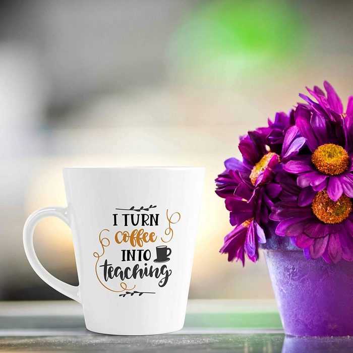 Aj Prints I Turn Coffee into Teaching Cute Ceramic Coffee Latte Mug for Teacher 12oz | Save 33% - Rajasthan Living 7