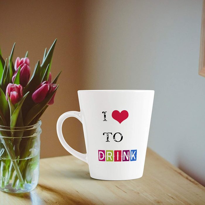 Aj Prints I Love to Drink Printed Conical Coffee Mug- Milk Mug – 12Oz Coffee Mug- Gift for Him/Her | Save 33% - Rajasthan Living 7