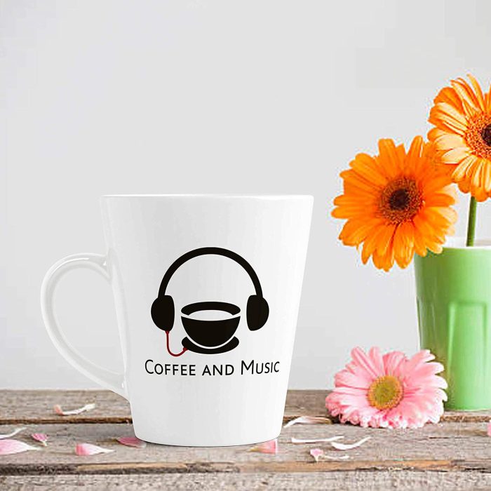 Aj Prints Coffee and Music Creative Coffee Latte Mug Gift for Music Lover 12oz | Save 33% - Rajasthan Living 7