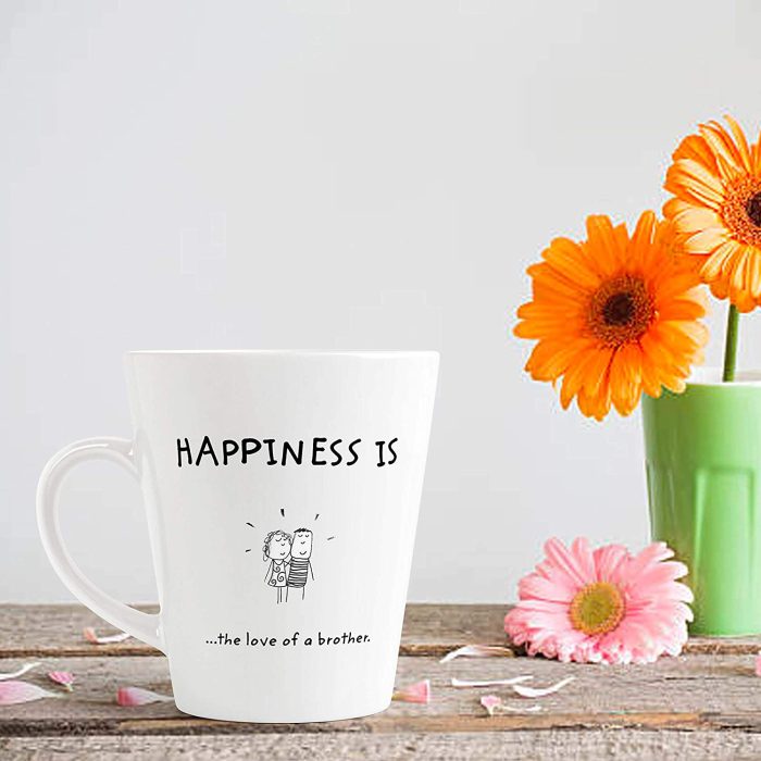 Aj Prints Brother Gift Coffee Mug – Happiness is The Love of a Brother Quotes Printed Cute Ceramic Coffee, Latte Mug 12oz – White | Save 33% - Rajasthan Living 6
