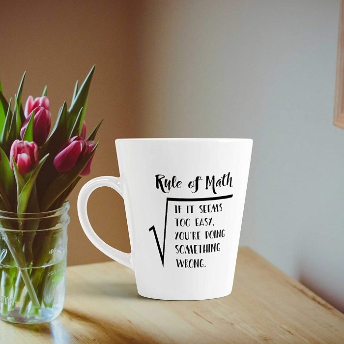 Aj Prints Mathematics Coffee Latte Mug ? Funny Printed Rule of Math Ceramic Conical Coffee Cup for Friends, Brother, Sister, Teacher | Save 33% - Rajasthan Living 7