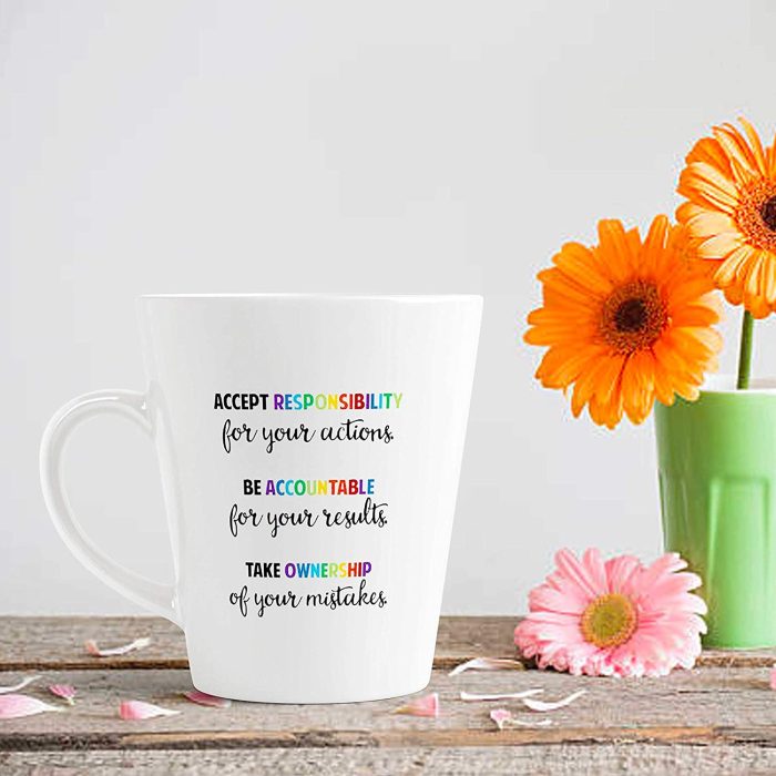 Aj Prints Leadership Quotes Printed Conical Ceramic Latte Coffee Mug Gift for Him/Her 12oz | Save 33% - Rajasthan Living 7