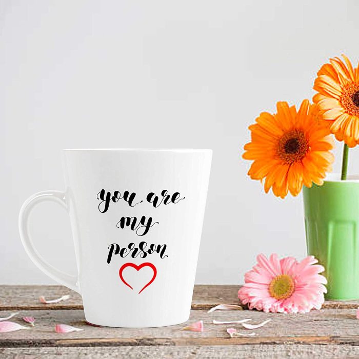 Aj Prints You are My Person Printed Conical Coffee Mug-White Ceramic Mug Gift for Couple 12Oz | Save 33% - Rajasthan Living 7