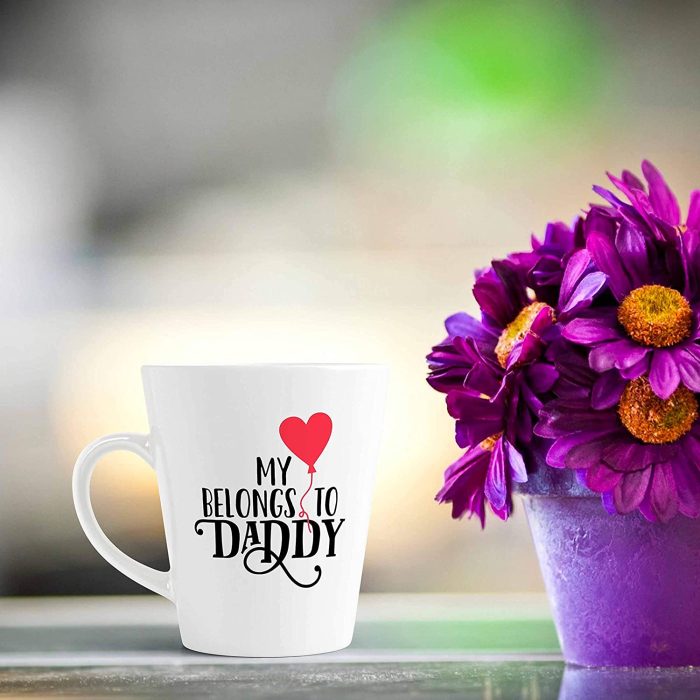 Aj Prints My Heart Belong to Daddy Cute Printed Conical Coffee Mug- Best Gift for Father’s Day 12Oz Mug | Save 33% - Rajasthan Living 7