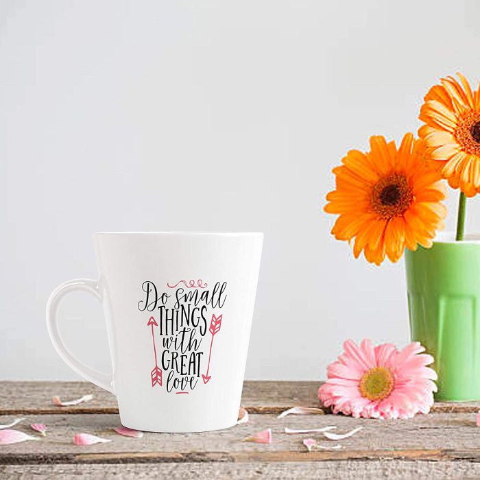 Aj Prints Do Small Things with Great Love Printed Conical Coffee Mug- 350ml Mug Gift for Him/Her | Save 33% - Rajasthan Living 7