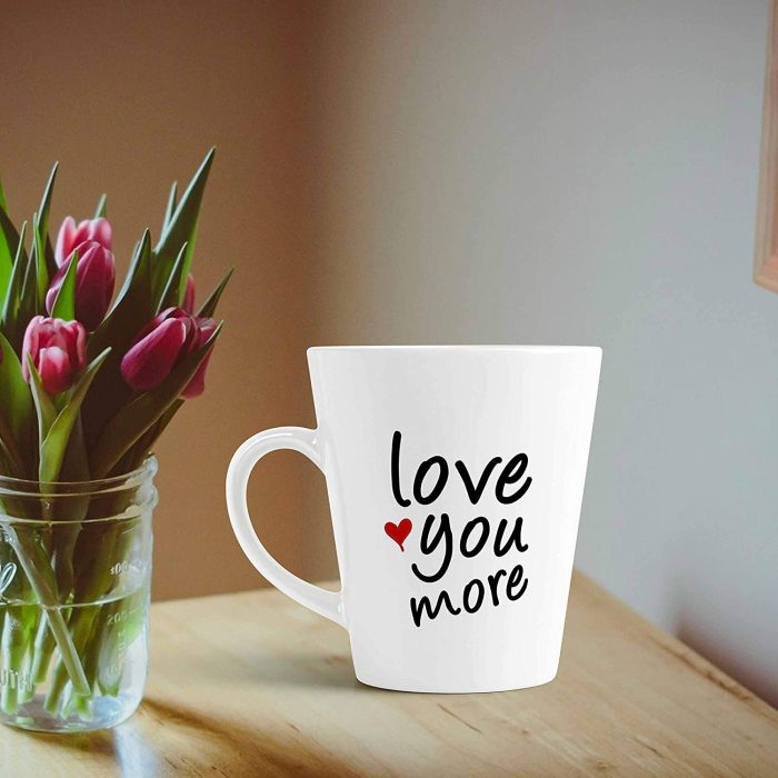 Aj Prints Love You More Cute Printed Conical Coffee Mug- Unique Mug Gift for Perfect Wedding, Engagement, Anniversary, and Valentines Day, Couples | Save 33% - Rajasthan Living 7