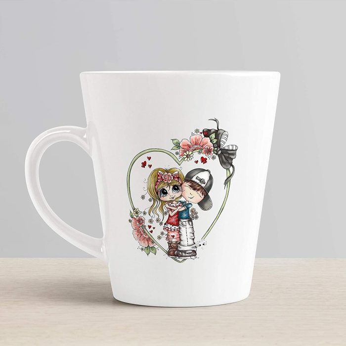 Aj Prints Cute Couple Cartoon Printed Conical Coffee Mug- 350ml Mug Gift for Girlfriend, Boyfriend, Husband, Wife | Save 33% - Rajasthan Living 6