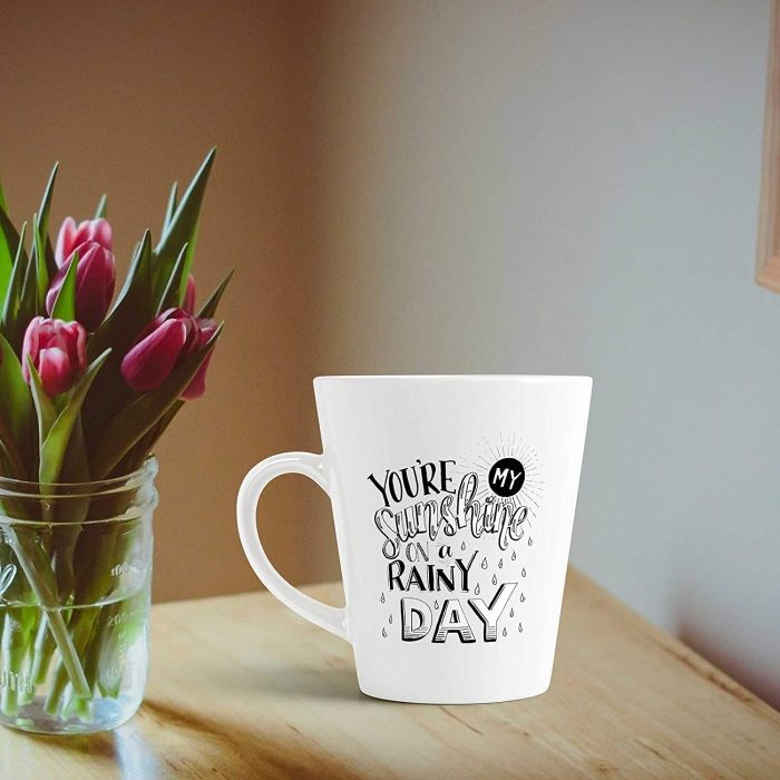 Aj Prints You’re My Sunshine On A Rainy Day Printed Conical Coffee Mug -White Printed Mug Gift for Him/Her | Save 33% - Rajasthan Living 7