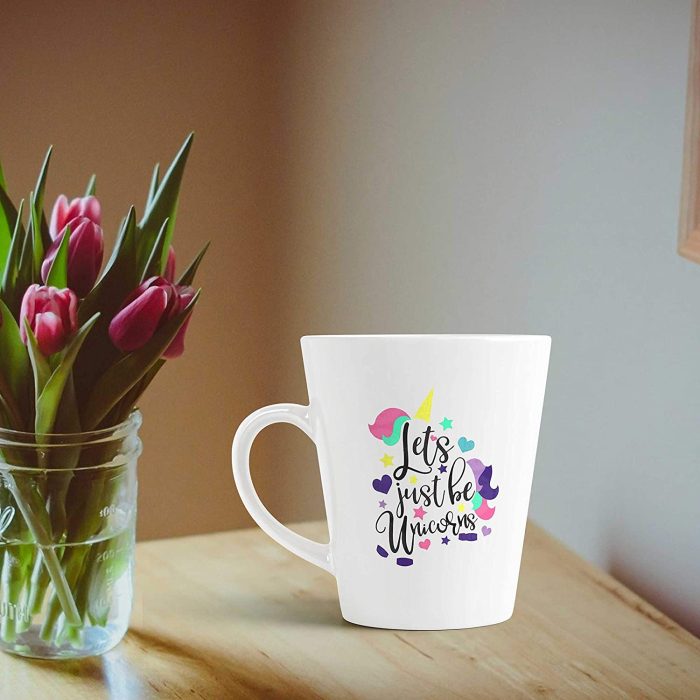 Aj Prints “Let’s Just Be Unicorns” Conical Coffee Mug- 12Oz Mug Gift for Sister, Wife | Save 33% - Rajasthan Living 7