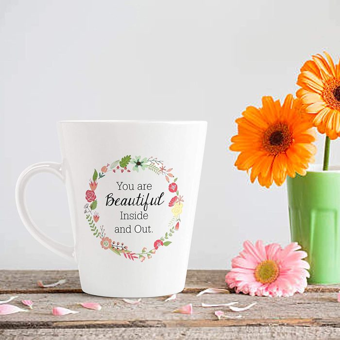 Aj Prints You are Beautiful Inside and Out Printed Conical Coffee Mug- 12Oz Mug for Milk | Save 33% - Rajasthan Living 7