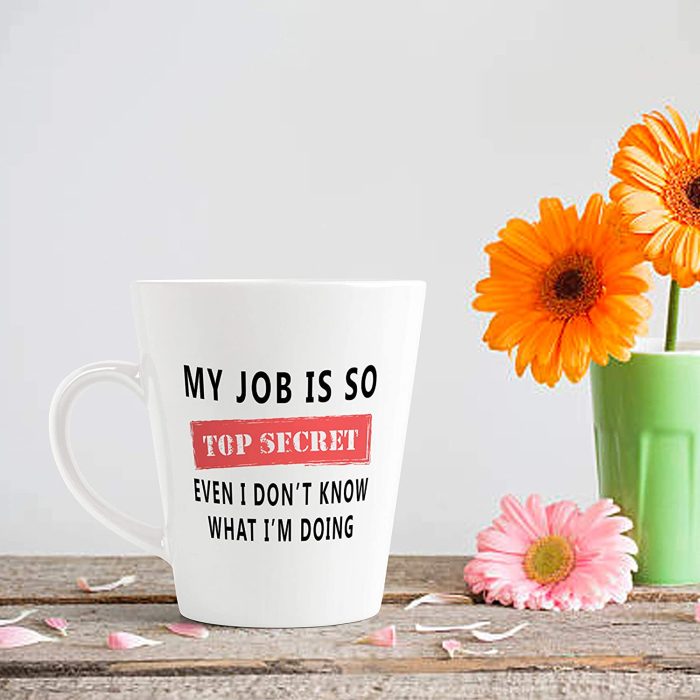 Aj Prints My Job is Top Secret Even I Don’t Know What I’m Doing Home Office Coffee Mug Latte Cup White (12 Ounce) | Save 33% - Rajasthan Living 6